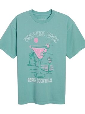Vineyard Vines Drift Dye  Short Sleeve Boyfriend Martini Graphic T-Shirt